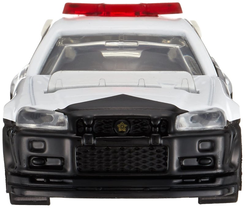 TAKARA TOMY تاكارا تومي توميكا 1 نيسان سكايلاين GT-R (BNR34) سيارة شرطة مصنوعة من الصب (1:62، أبيض/أسود) - Image 2